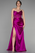 Violet Long Satin Evening Dress ABU3447