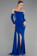 Sax Blue Long Evening Dress ABU3342