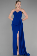 Long Sax Blue Prom Gown ABU3344