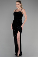 Long Black Velvet Evening Dress ABU3395