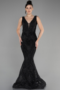 Black Long Mermaid Prom Dress ABU3178
