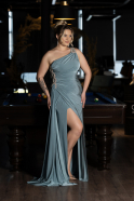 Robe Grande Taille Longue Turquoise ABU3132