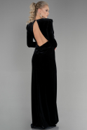 Long Black Velvet Evening Dress ABU3453