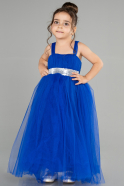 Sax Blue Long Girl Dress ABU3031