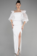 Long White Evening Dress ABU3508