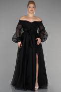 Black Long Oversized Evening Dress ABU1535
