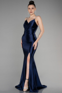 Long Navy Blue Mermaid Evening Gown ABU3575