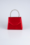 Red Satin Box Bag V436