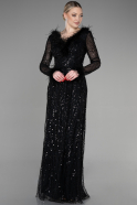 Long Black Haute Couture Dress ABU3580