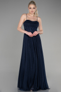 Long Navy Blue Prom Gown ABU3641