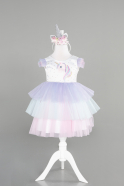 Short Purple Girl Dress ABK792