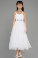 Long White Girl Dress ABU3566