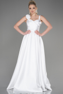 Long White Evening Dress ABU3751