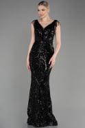 Long Black Mermaid Prom Dress ABU3874