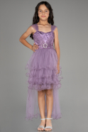 Front Short Back Long Lavender Girl Dress ABO105