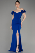 Sax Blue Long Mermaid Evening Gown ABU3891