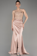 Mink Long Satin Prom Gown ABU3883