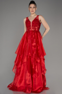 Red Long Evening Dress ABU3952