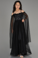 Long Black Girl Dress ABU3029