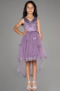 Front Short Back Long Lavender Girl Dress ABO104