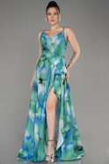 Green Slit Long Prom Dress ABU3961