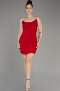 Red Backless Mini Party Dress ABK2088