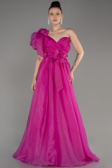 Fuchsia One Shoulder Long Ball Gown Dress ABU3984