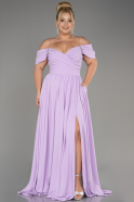 Lila Long Chiffon Plus Size Evening Dress ABU3738