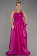 Fuchsia Princess Model Plus Size Prom Dress ABU4020