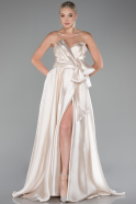 Gold Long Satin Evening Dress ABU3674