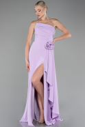 Lila Strapless Slit Long Chiffon Evening Dress ABU3974