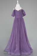 Long Lavender Girl Dress ABU4077