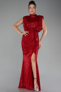 Red Long Scaly Evening Dress ABU2752