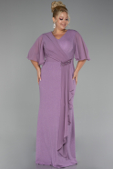 Lavender Long Plus Size Evening Dress ABU2651