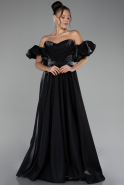 Black Strapless Long Prom Dress ABU3950