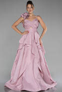 Powder Color Long Taffeta Prom Gown ABU4154