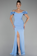 Blue Long Mermaid Evening Gown ABU3891