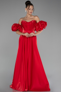 Red Strapless Long Prom Dress ABU3950