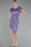 Lila Short Sleeve Sequined Party Dress ABK2125