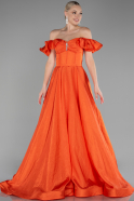 Orange Long Evening Dress ABU3884