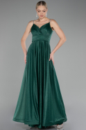 Emerald Green Strappy Long Glitter Prom Dress ABU4183