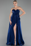 Parlement Strapless Slit Long Satin Prom Gown ABU4187