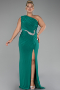 Emerald Green Long Plus Size Engagement Dress ABU4148