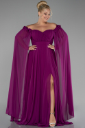 Violet Long Chiffon Plus Size Evening Dress ABU3464