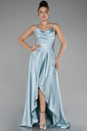 Mint Long Satin Prom Gown ABU3242