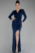 Long Navy Blue Evening Dress ABU3542