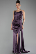 Lavender Long Satin Prom Gown ABU2539