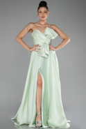 Long Mint Satin Evening Dress ABU4222