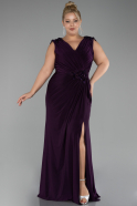 Dark Purple Long Plus Size Evening Dress ABU2854