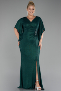 Emerald Green Long Plus Size Evening Dress ABU3280